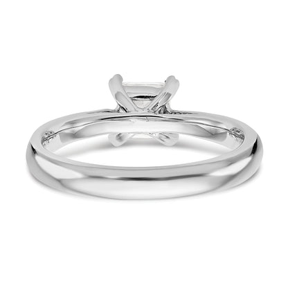 0.25ct. CZ Solid Real 14k White Gold Square Solitaire Engagement Ring