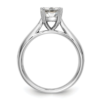 0.75ct. CZ Solid Real 14k White Gold Square Solitaire Engagement Ring