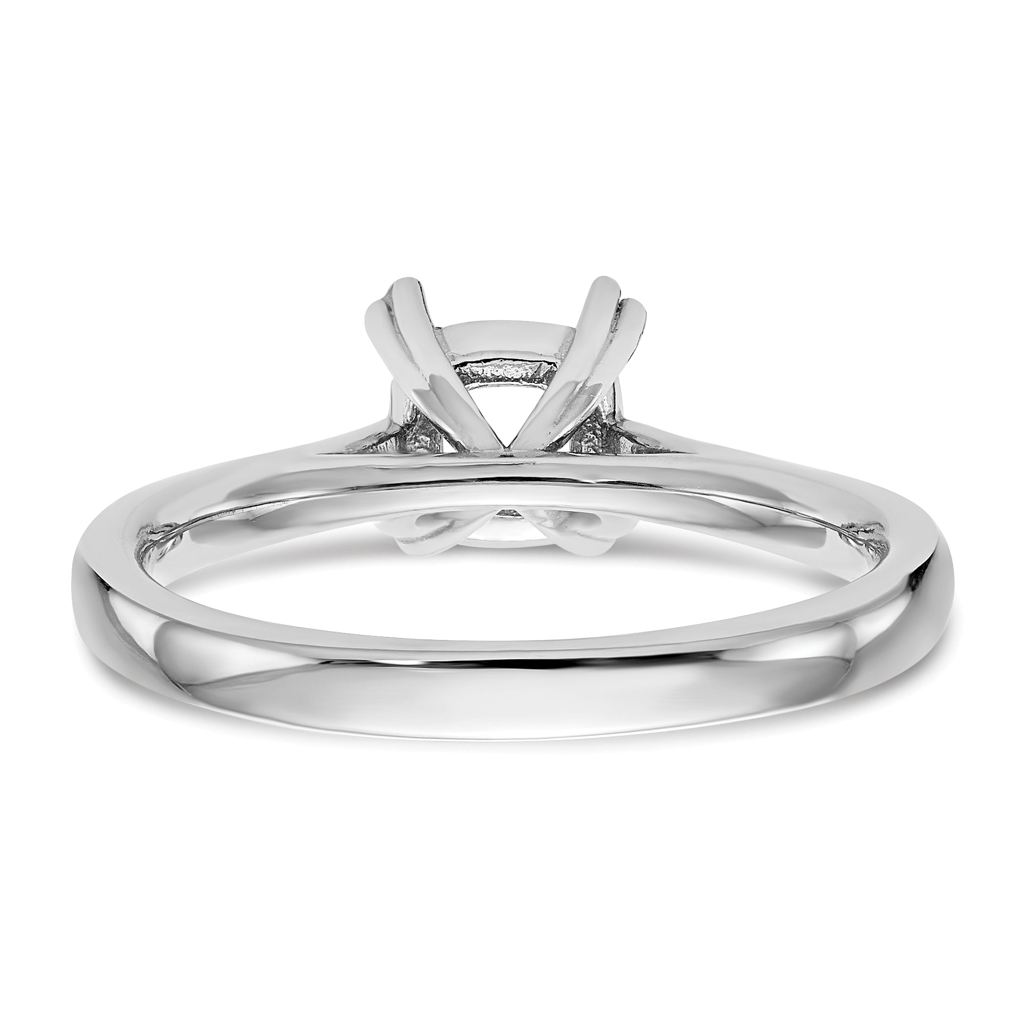 0.33ct. CZ Solid Real 14k White Gold Square Solitaire Engagement Ring