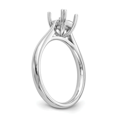 0.33ct. CZ Solid Real 14k White Gold Square Solitaire Engagement Ring