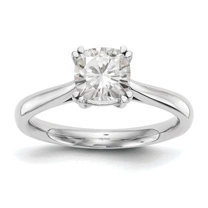 0.75ct. CZ Solid Real 14k White Gold Square Solitaire Engagement Ring