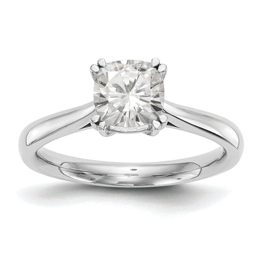 0.75ct. CZ Solid Real 14k White Gold Square Solitaire Engagement Ring