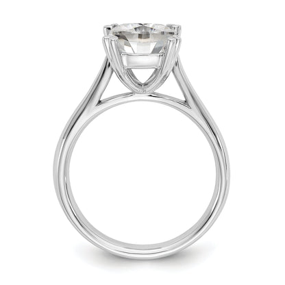 2.50ct. CZ Solid Real 14k White Gold Square Solitaire Engagement Ring