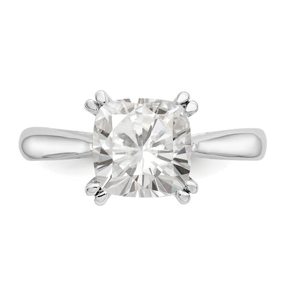 1.25ct. CZ Solid Real 14k White Gold Square Solitaire Engagement Ring