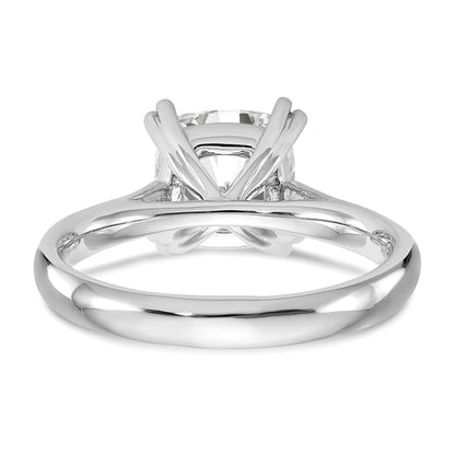 1.75ct. CZ Solid Real 14k White Gold Square Solitaire Engagement Ring