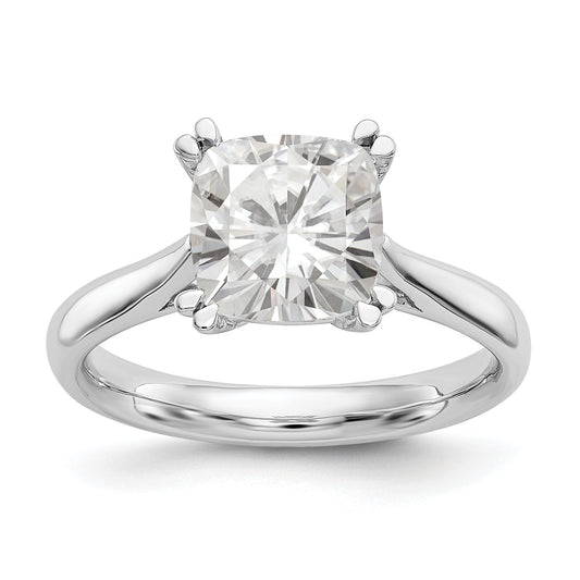 1.25ct. CZ Solid Real 14k White Gold Square Solitaire Engagement Ring