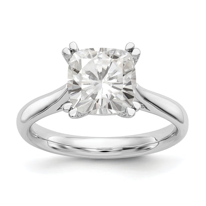 1.75ct. CZ Solid Real 14k White Gold Square Solitaire Engagement Ring
