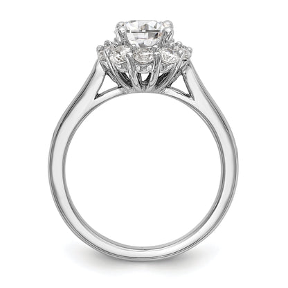 2.00ct. CZ Solid Real 14K White Gold Round Halo Engagement Ring