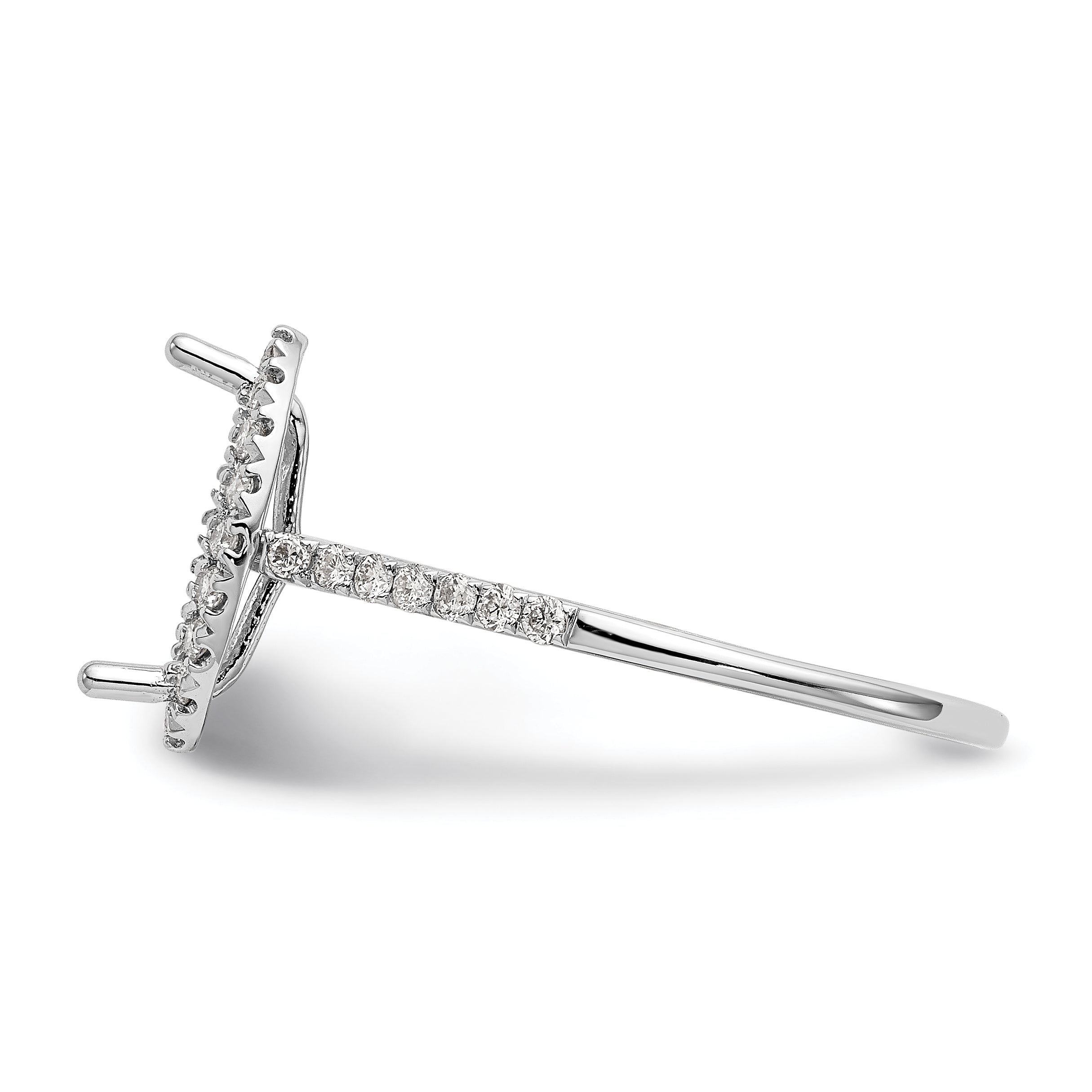 1.00ct. CZ Solid Real 14K White Gold Marquise Halo Engagement Ring