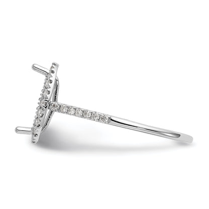 1.50ct. CZ Solid Real 14K White Gold Marquise Halo Engagement Ring