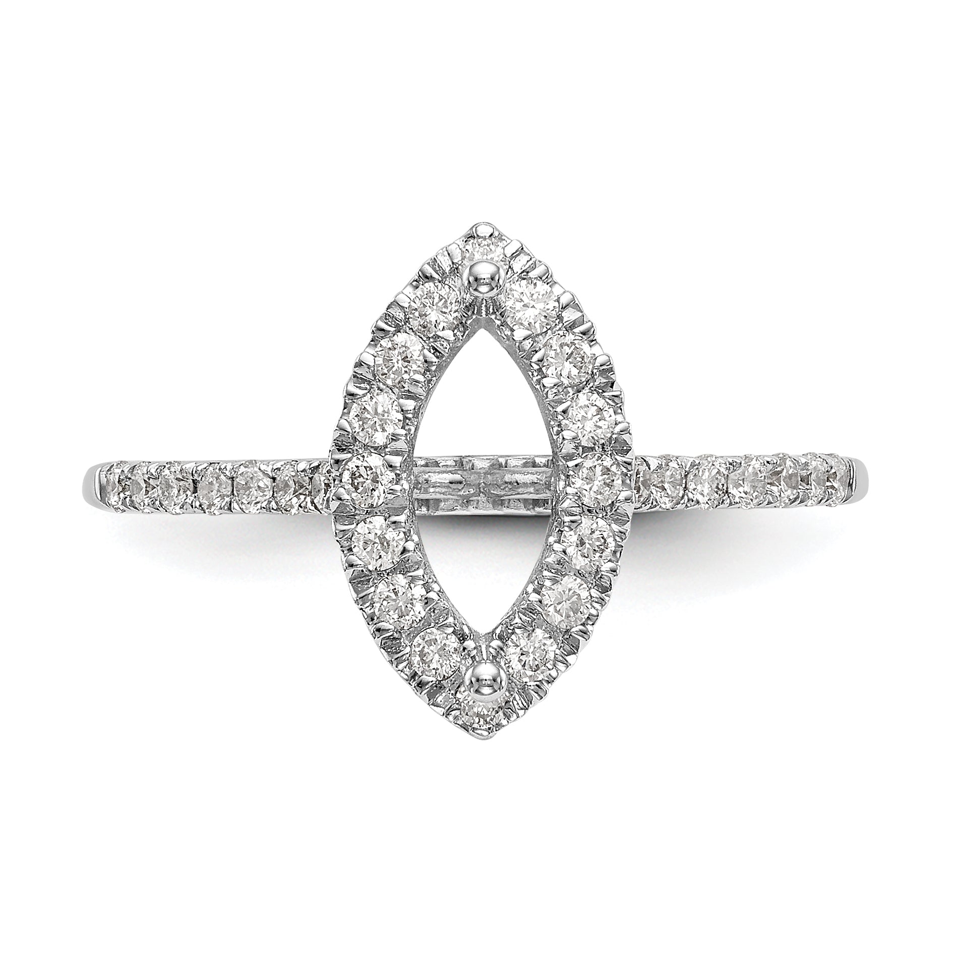 1.50ct. CZ Solid Real 14K White Gold Marquise Halo Engagement Ring