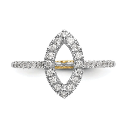 0.75ct. CZ Solid Real 14ktt Marquise Halo Engagement Ring