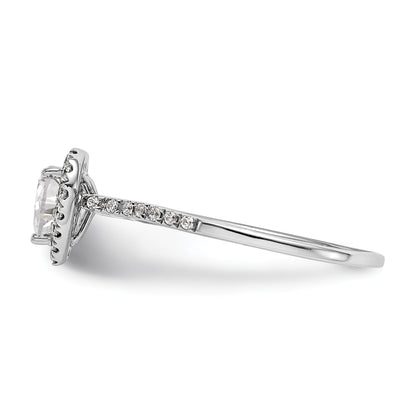 1.50ct. CZ Solid Real 14ktt Heart Halo Engagement Ring