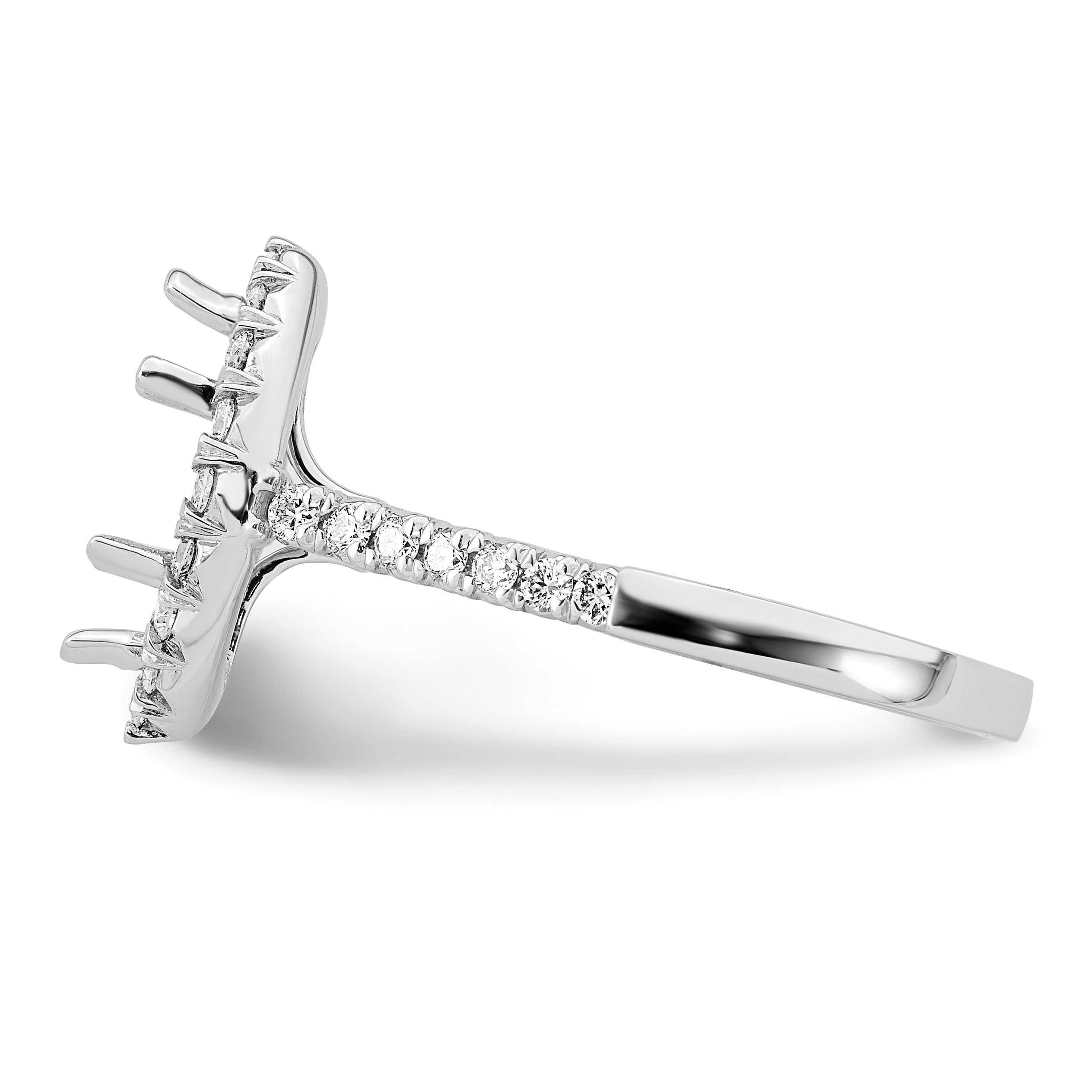 1.50ct. CZ Solid Real 14K White Gold Marquise Halo Engagement Ring