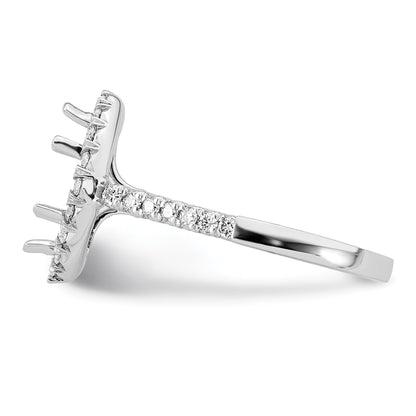 1.50ct. CZ Solid Real 14K White Gold Marquise Halo Engagement Ring