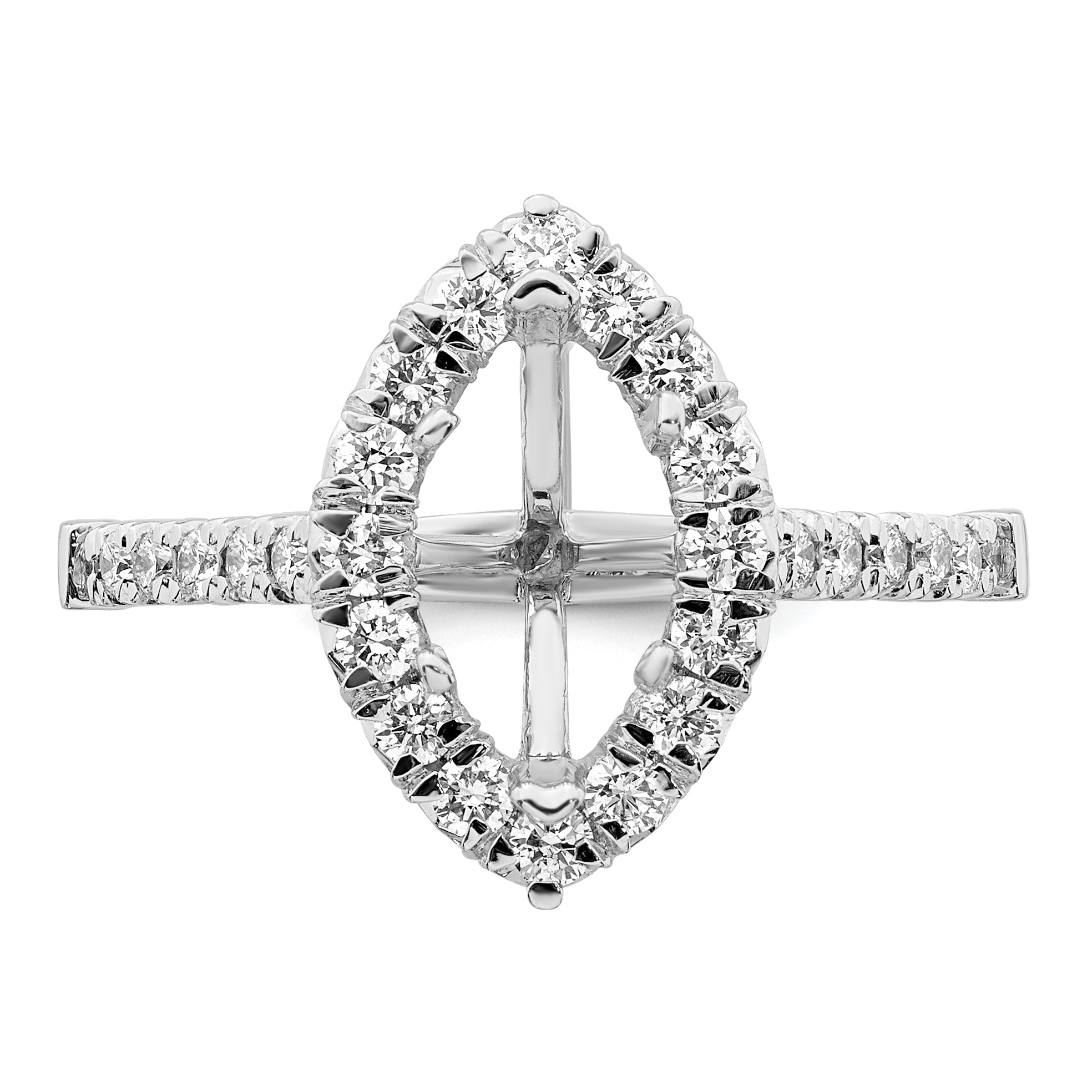 1.50ct. CZ Solid Real 14K White Gold Marquise Halo Engagement Ring
