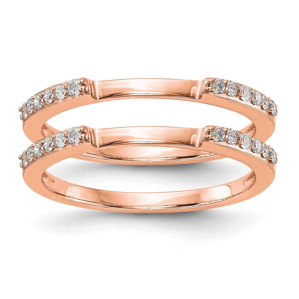 10k rose gold real diamond set of 2 wedding bands rm2075b 025 0raa