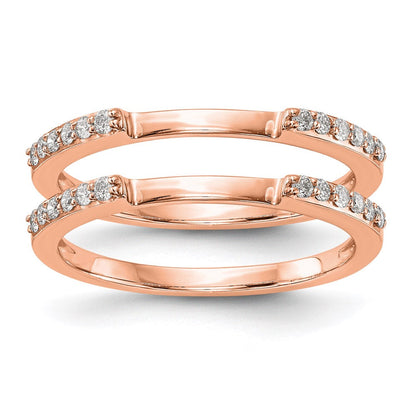 10k rose gold real diamond set of 2 wedding bands rm2075b 025 0raa