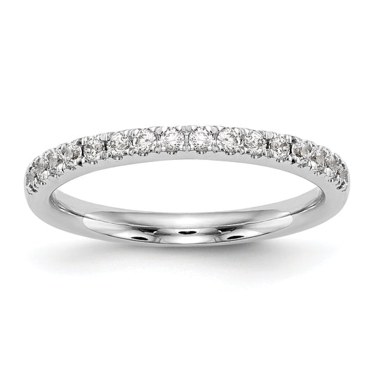0.07ct. CZ Solid Real 14k White Gold Wedding Wedding Band Ring