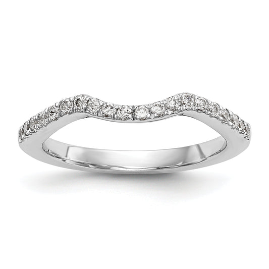 0.08ct. CZ Solid Real 14k White Gold Wedding Wedding Band Ring