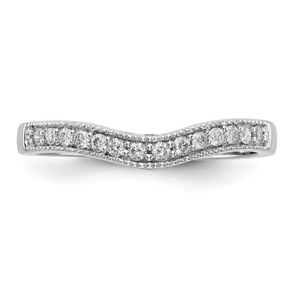 0.15ct. CZ Solid Real 14k White Gold Wedding Wedding Band Ring