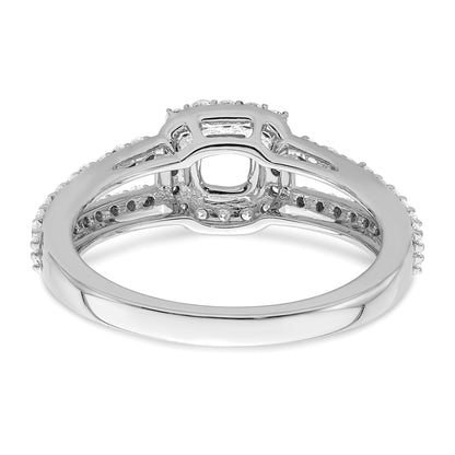 0.50ct. CZ Solid Real 14K White Gold Cushion Cushion Halo Engagement Ring