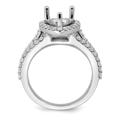 2.00ct. CZ Solid Real 14K White Gold Pear Pear Halo Engagement Ring