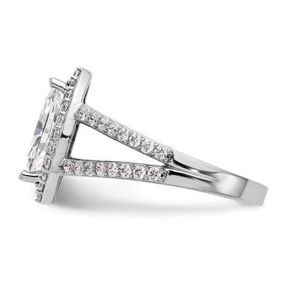 2.00ct. CZ Solid Real 14K White Gold Marquise Halo Engagement Ring