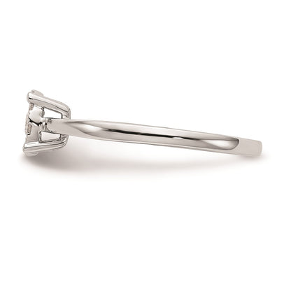 14K White Gold Complete Real Diamond Cluster Engagement Ring