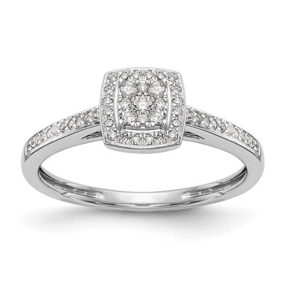 10k white gold complete real diamond cluster engagement ring rm2389e 019 0waa