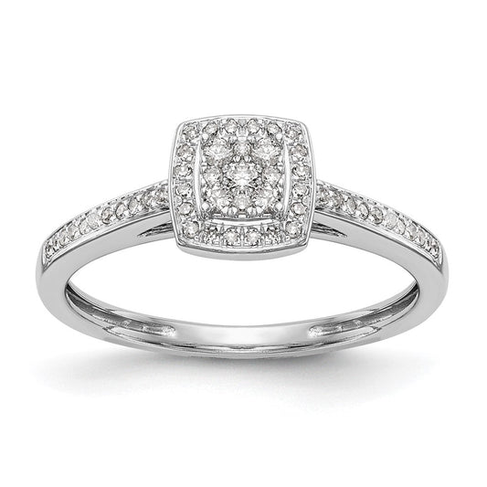 10k white gold complete real diamond cluster engagement ring rm2389e 019 0waa