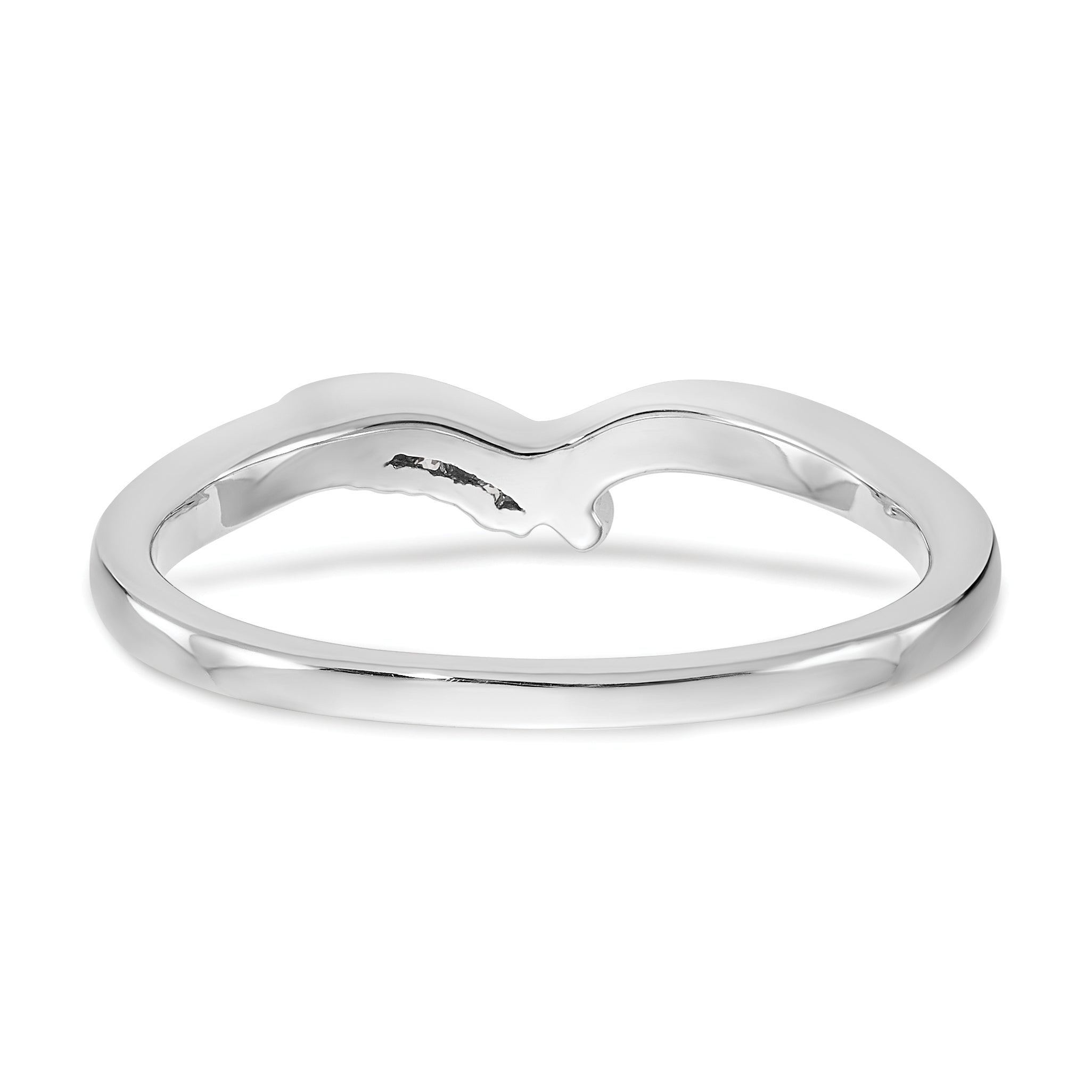 0.06ct. CZ Solid Real 14k White Gold Wedding Wedding Band Ring