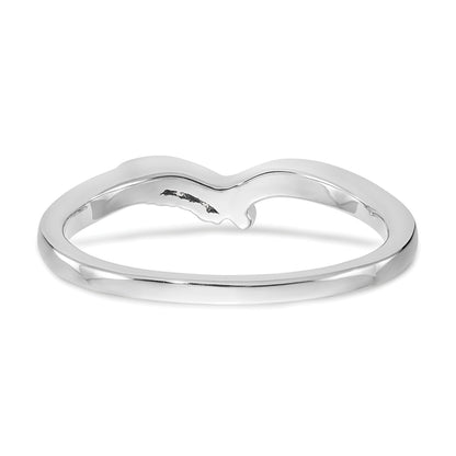 0.06ct. CZ Solid Real 14k White Gold Wedding Wedding Band Ring