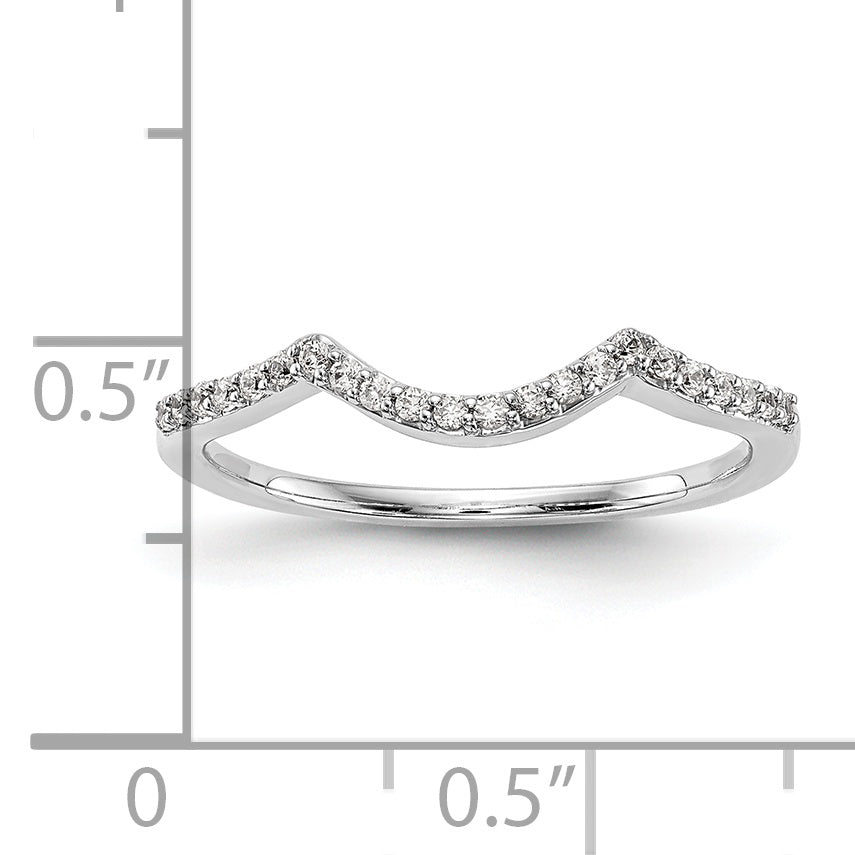 0.13ct. CZ Solid Real 14k White Gold Wedding Wedding Band Ring