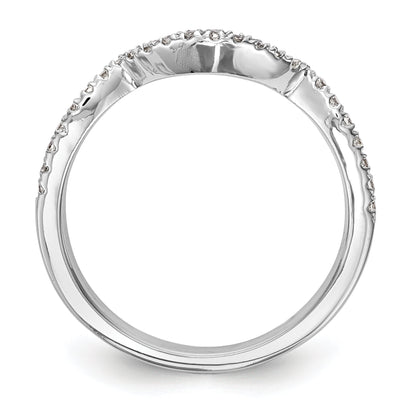 0.10ct. CZ Solid Real 14K White Gold Lab Grown SI1/SI2, G H I, Wedding Wedding Band Ring