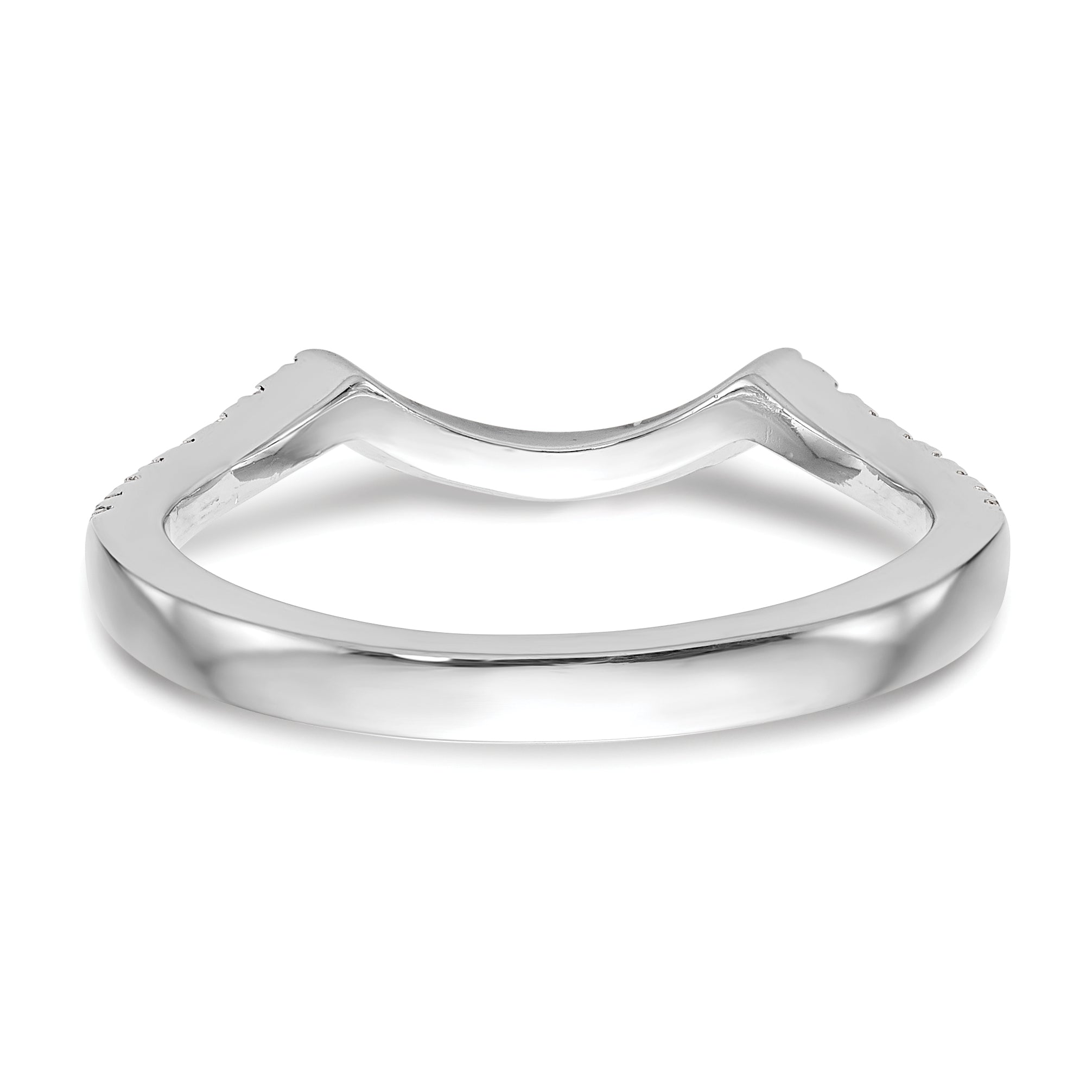 0.10ct. CZ Solid Real 14K White Gold Lab Grown SI1/SI2, G H I, Wedding Wedding Band Ring