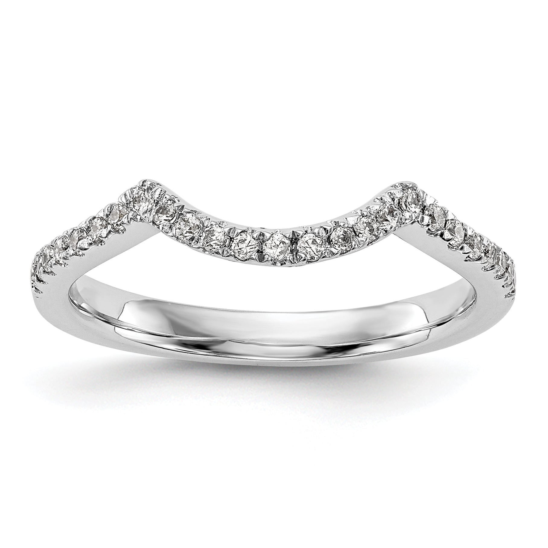 0.10ct. CZ Solid Real 14K White Gold Lab Grown SI1/SI2, G H I, Wedding Wedding Band Ring