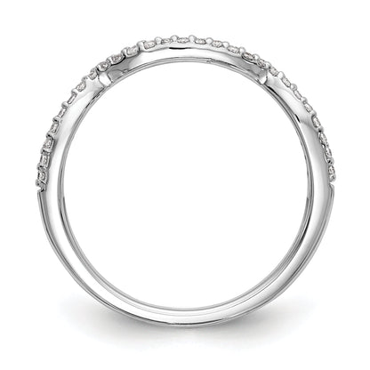 0.14ct. CZ Solid Real 14k White Gold Wedding Wedding Band Ring