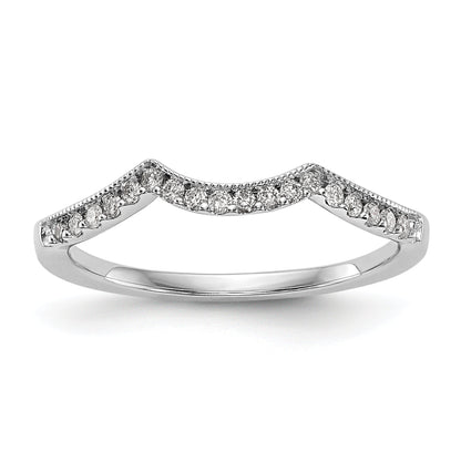 0.15ct. CZ Solid Real 14k White Gold Wedding Wedding Band Ring