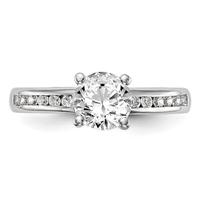0.20ct. CZ Solid Real 14K White Gold Engagement Ring