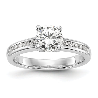 0.20ct. CZ Solid Real 14K White Gold Engagement Ring
