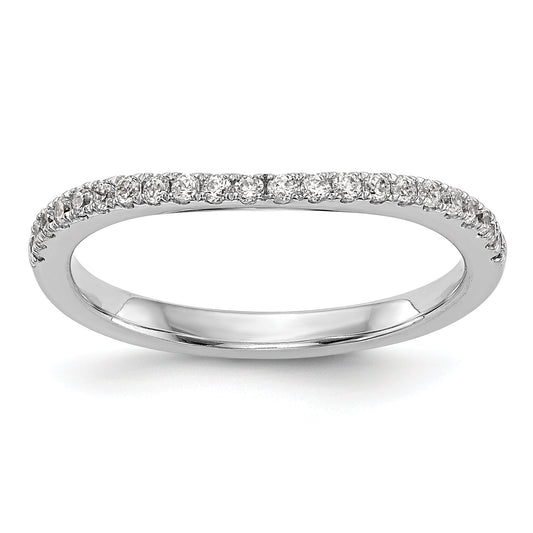 0.09ct. CZ Solid Real 14k White Gold Wedding Wedding Band Ring