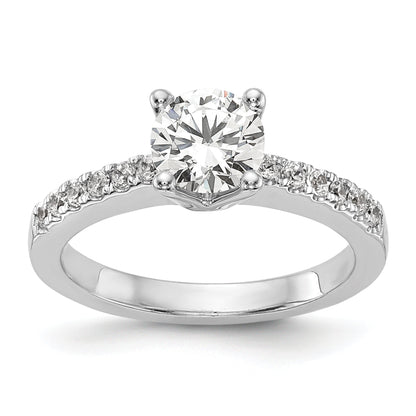 0.25ct. CZ Solid Real 14K White Gold Engagement Ring