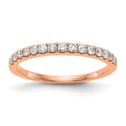 14k rose gold real diamond wedding band rm2610b 033 raa