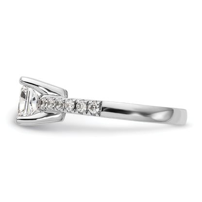 0.25ct. CZ Solid Real 14K White Gold Engagement Ring