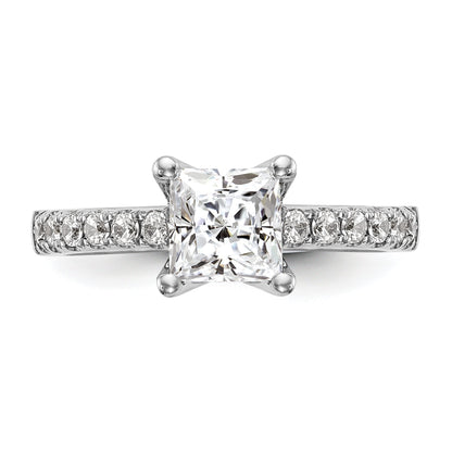 0.25ct. CZ Solid Real 14K White Gold Engagement Ring