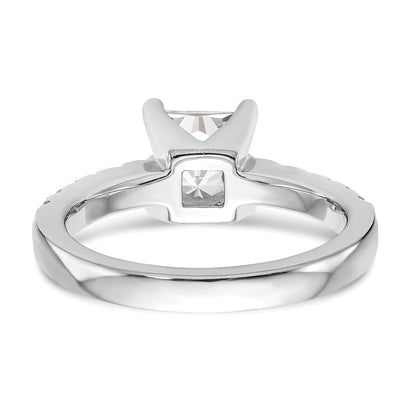 0.25ct. CZ Solid Real 14K White Gold Engagement Ring