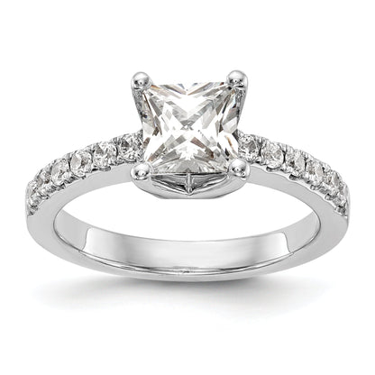 0.25ct. CZ Solid Real 14K White Gold Engagement Ring
