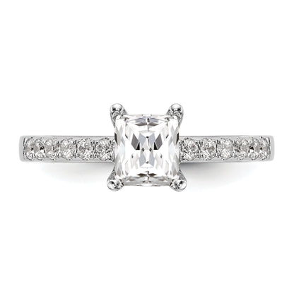 0.20ct. CZ Solid Real 14K White Gold Engagement Ring