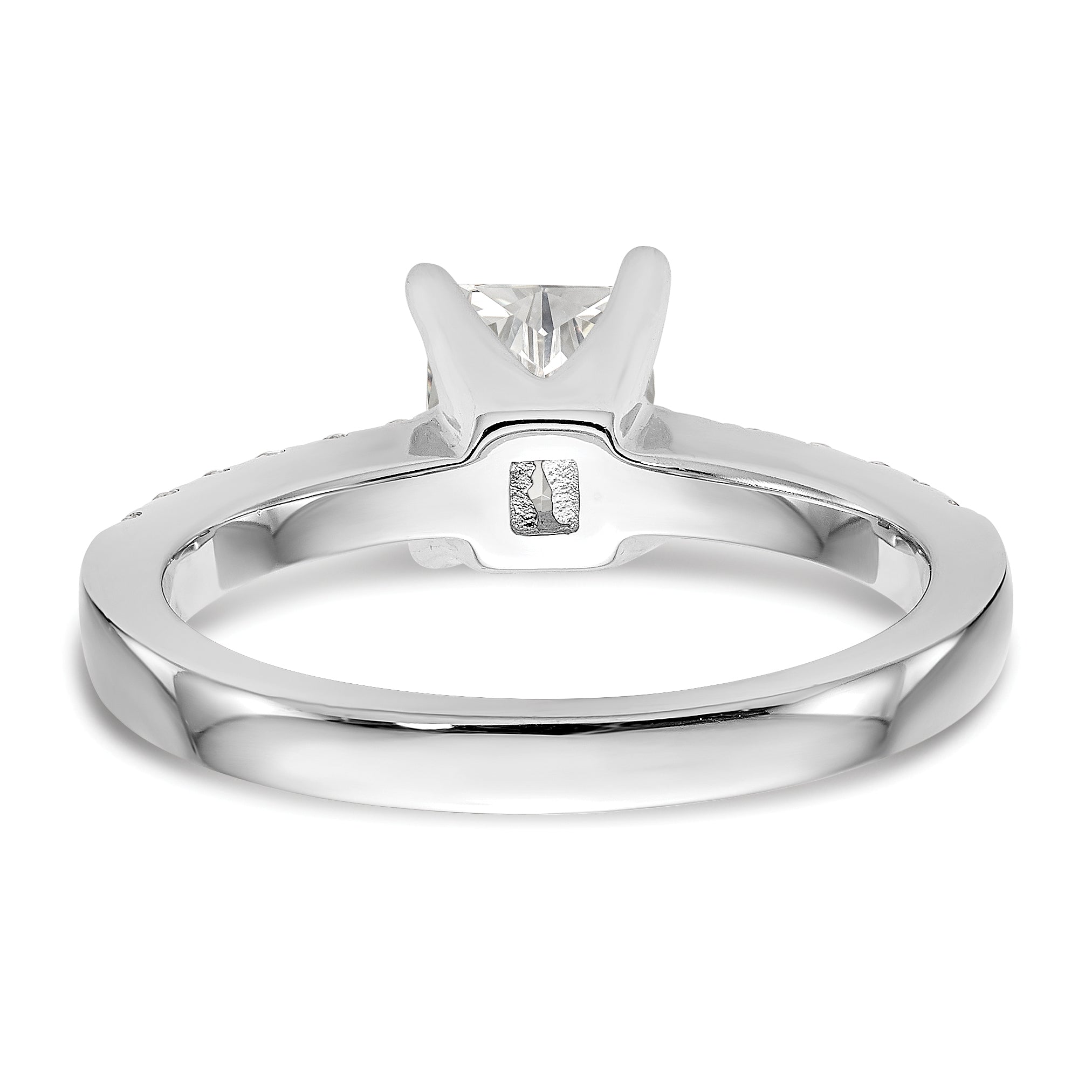 0.25ct. CZ Solid Real 14K White Gold Engagement Ring